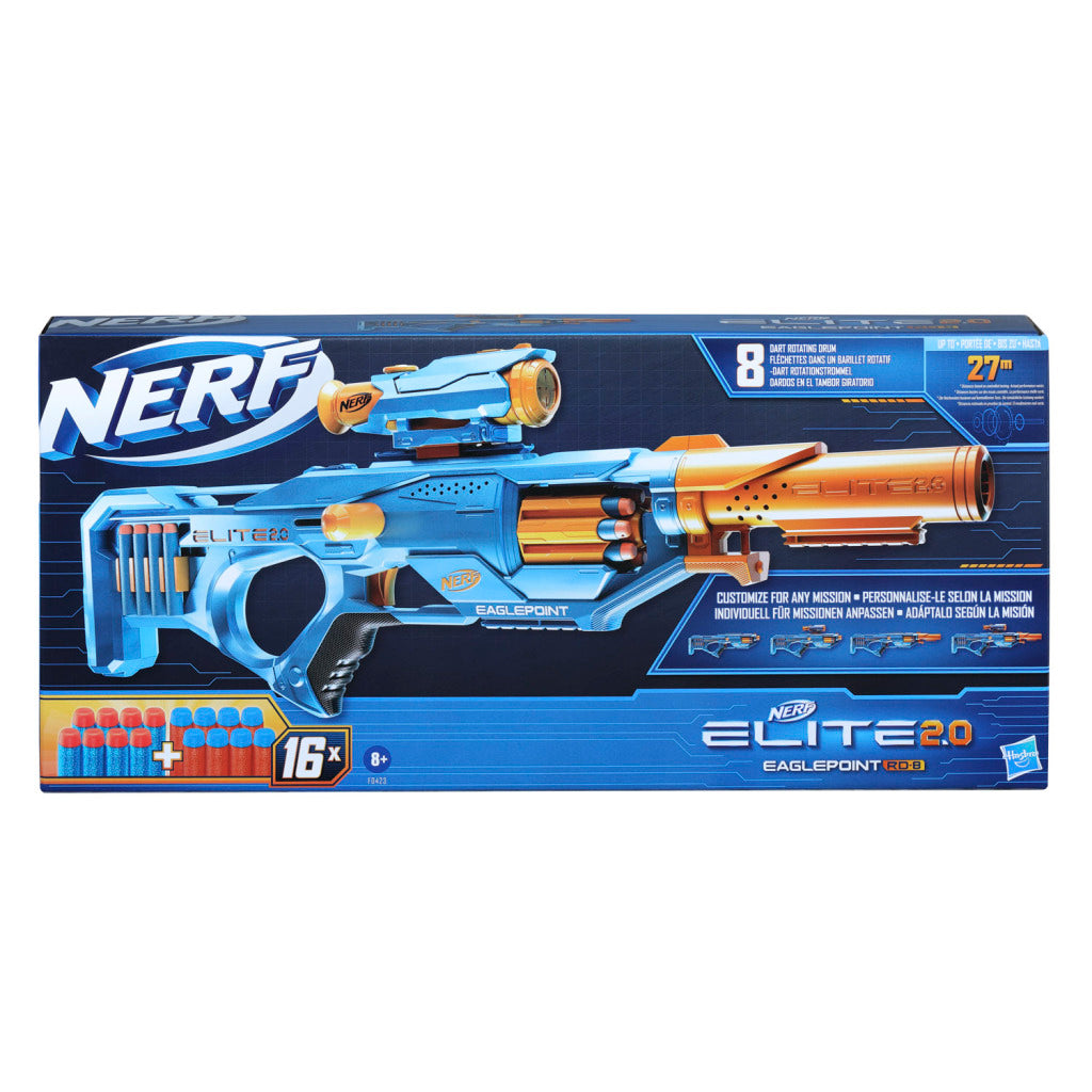 Nerf nerf 2.0 eaglepoint rd8 blaster + 16 darts