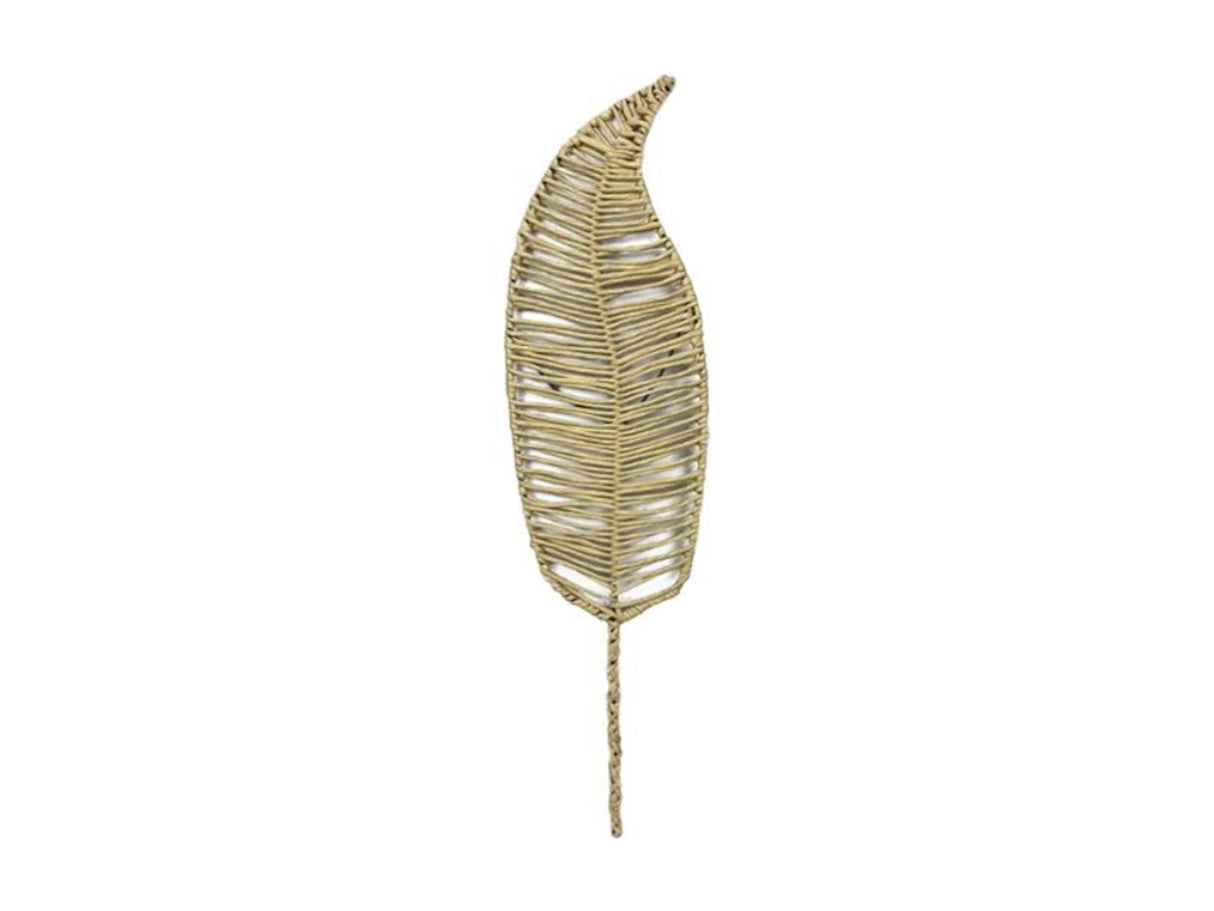 Dijk natural collections wanddeco bladvorm gemaakt van natuurlijk materiaal l118cm naturel