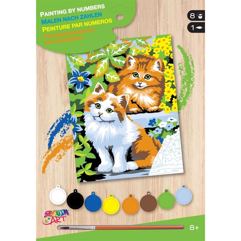 Sequin art sequin art schilderen op nummer kittens