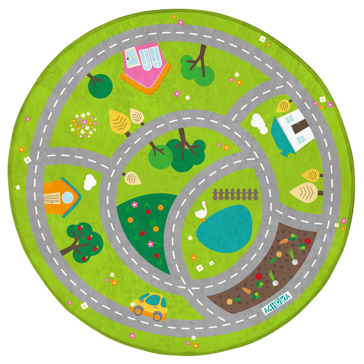 Achoka Speelkleed Verkeer Rond, 100cm