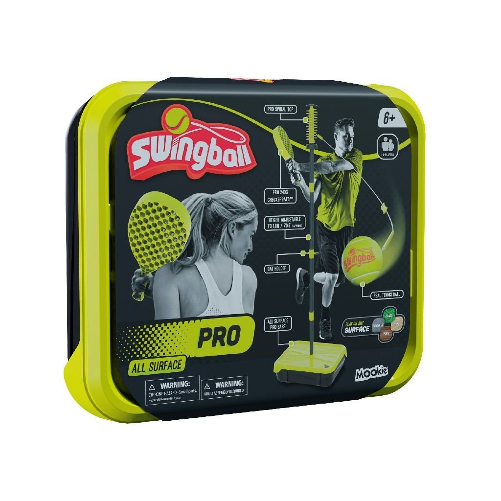 Swingball pro tennispaal met all surface basis zwart geel