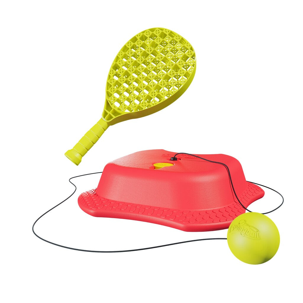 Mookie Reflex Tennistrainer met All Surface Basis Rood Geel