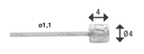 Elvedes Schakel binnenkabel 5000mm RVS ø1,1mm SRAM N-nippel (op kaart)