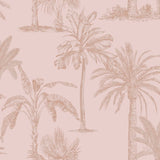 DUTCH WALLCOVERINGS DUTCH WALLCOVERINGS Behang Tropical Trees roze