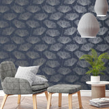 DUTCH WALLCOVERINGS DUTCH WALLCOVERINGS Behang Fleur marineblauw en grijs