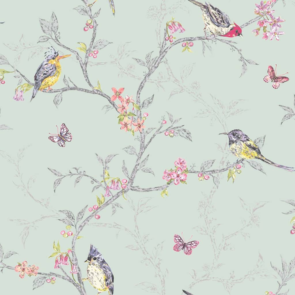 Dutch wallcoverings dutch wallcoverings behang phoebe mintkleurig