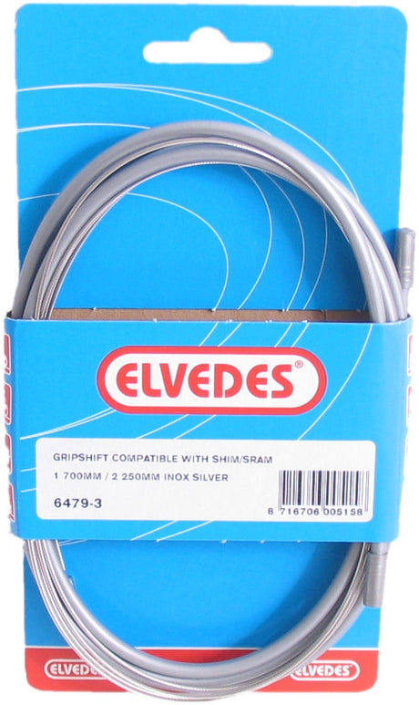 Elvedes Versnellingskabelset 3-speed Nexus 1700 2250 mm RVS zilver (op kaart)