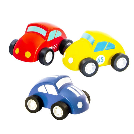 Houten mini bug auto. fsc. 12 stuks. 3+
