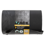 1054871 - containerzak 240 liter zwart ldpe, 10 st per rol | 10 stuks