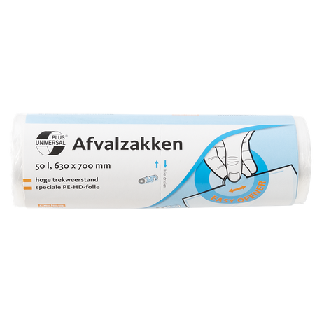 Deiss 1069645 - vuilzakken transpar. 50l 50st | 10 stuks