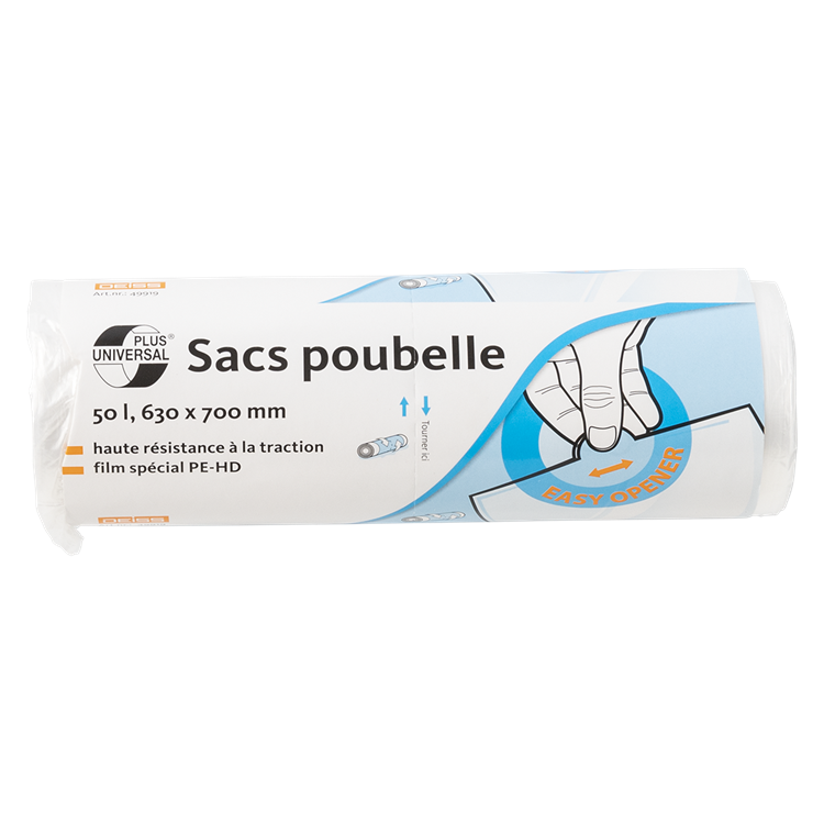 Deiss 1069645 - vuilzakken transpar. 50l 50st | 10 stuks