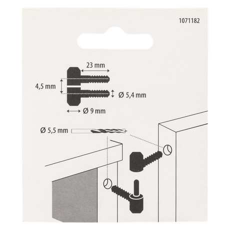 Mack 1071182 - 2 meubel inboorpaumellen verzinkt ø 9 x 23 mm | 5 stuks