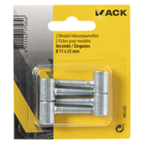 Mack 1071184 - 2 meubel inboorpaumellen verzinkt ø 11 x 25 mm | 5 stuks
