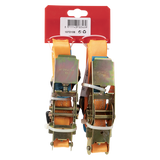 Mack 1072108 - 2 spangordels pe, ratelspanner25mm-4m max 500kg 2d,2 s haken | 5 stuks