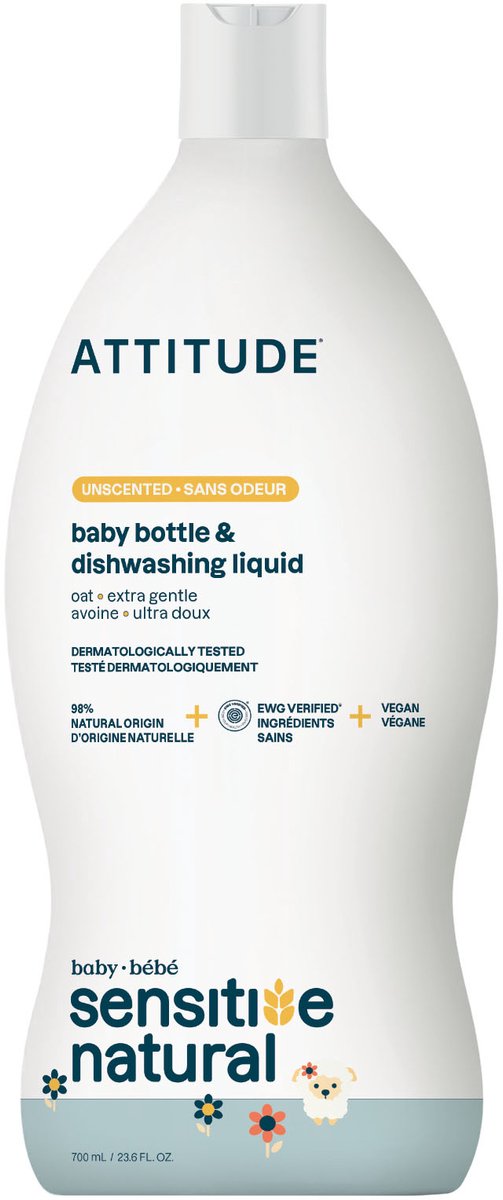 Attitude - sensitive skin care baby washing up liquid unscented