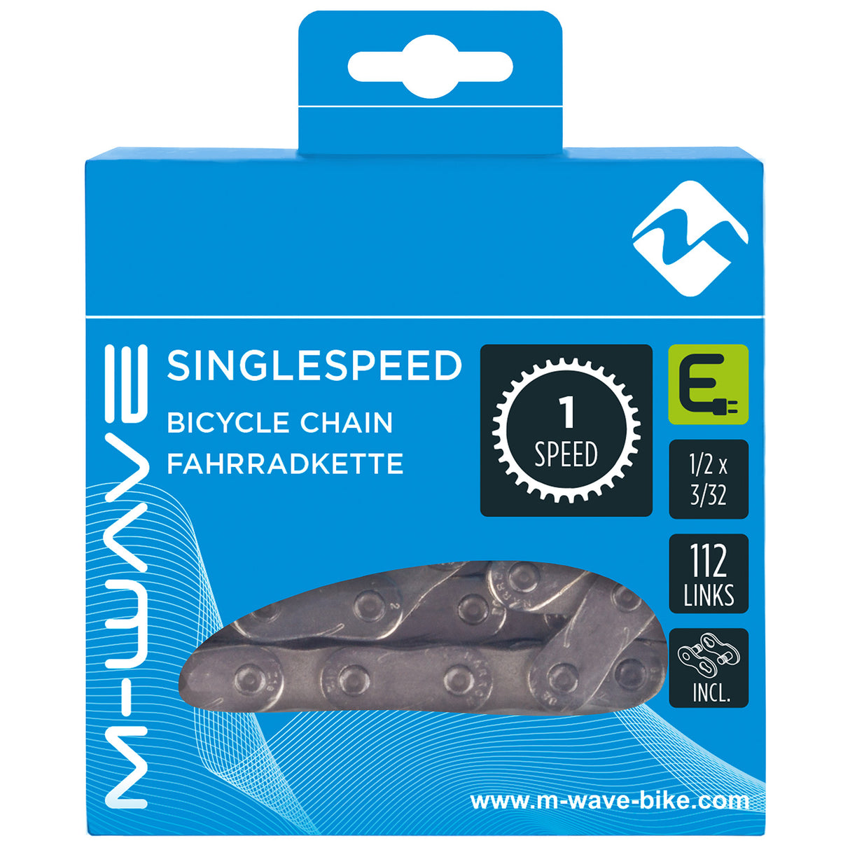 M-Wave M-wave (kmc) ketting e-bike single speed 1 2x3 32 112 links zilver