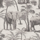 DUTCH WALLCOVERINGS DUTCH WALLCOVERINGS Behang Elephant Grove houtskoolkleurig