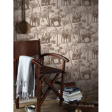 DUTCH WALLCOVERINGS DUTCH WALLCOVERINGS Behang Elephant Grove houtskoolkleurig