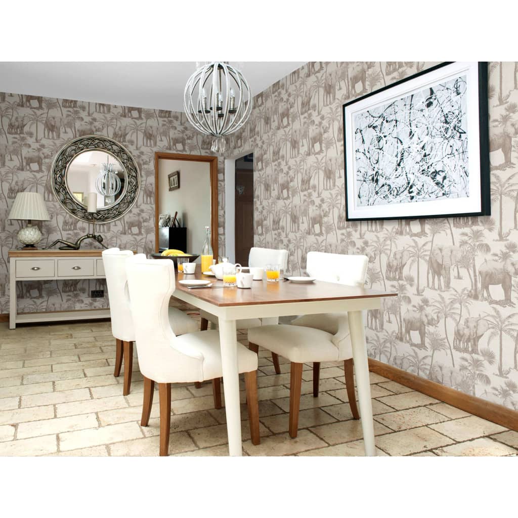 DUTCH WALLCOVERINGS DUTCH WALLCOVERINGS Behang Elephant Grove beige