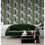 Dutch wallcoverings dutch wallcoverings behang passion flower wit en groen