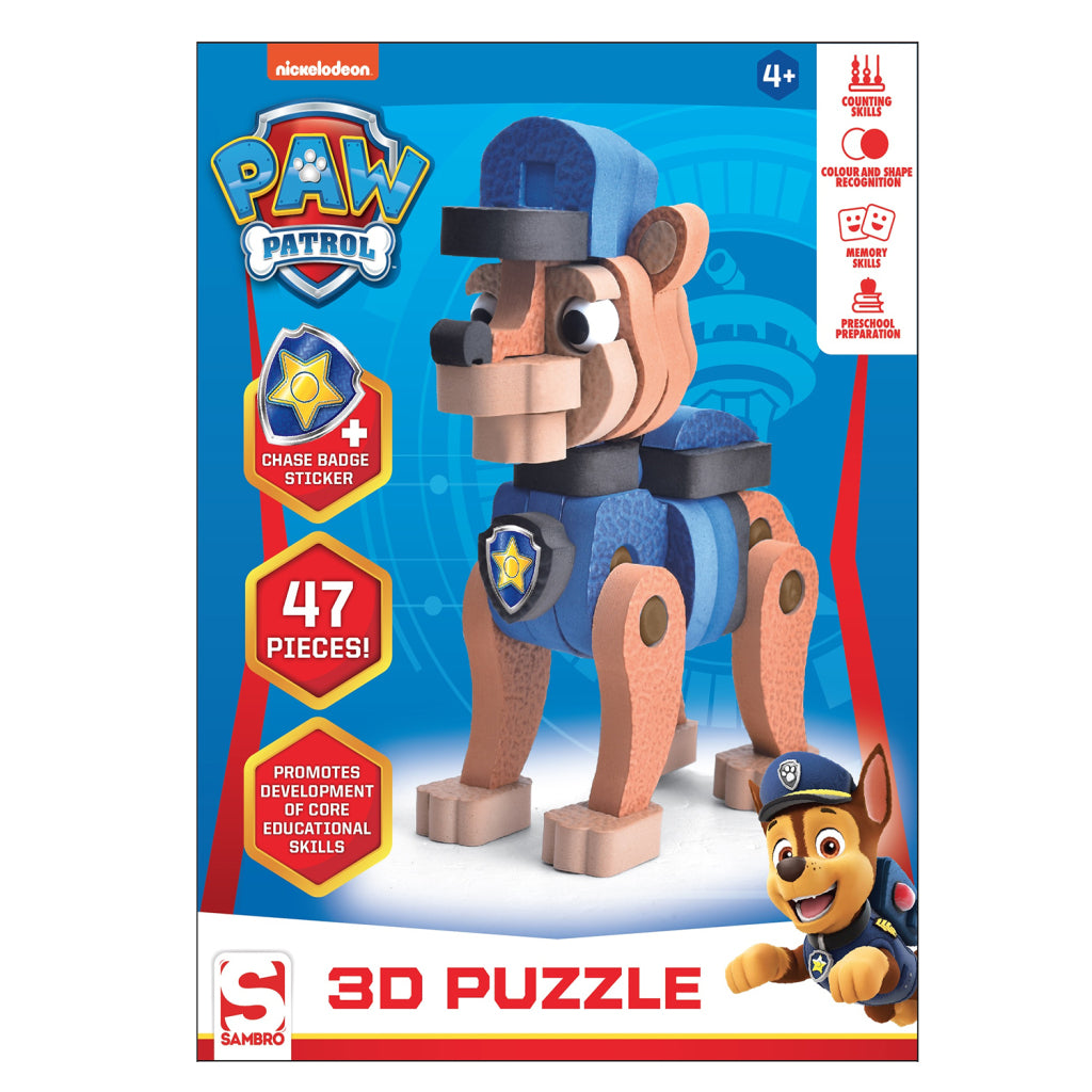 Paw patrol 3d puzzel chase 47 stukjes