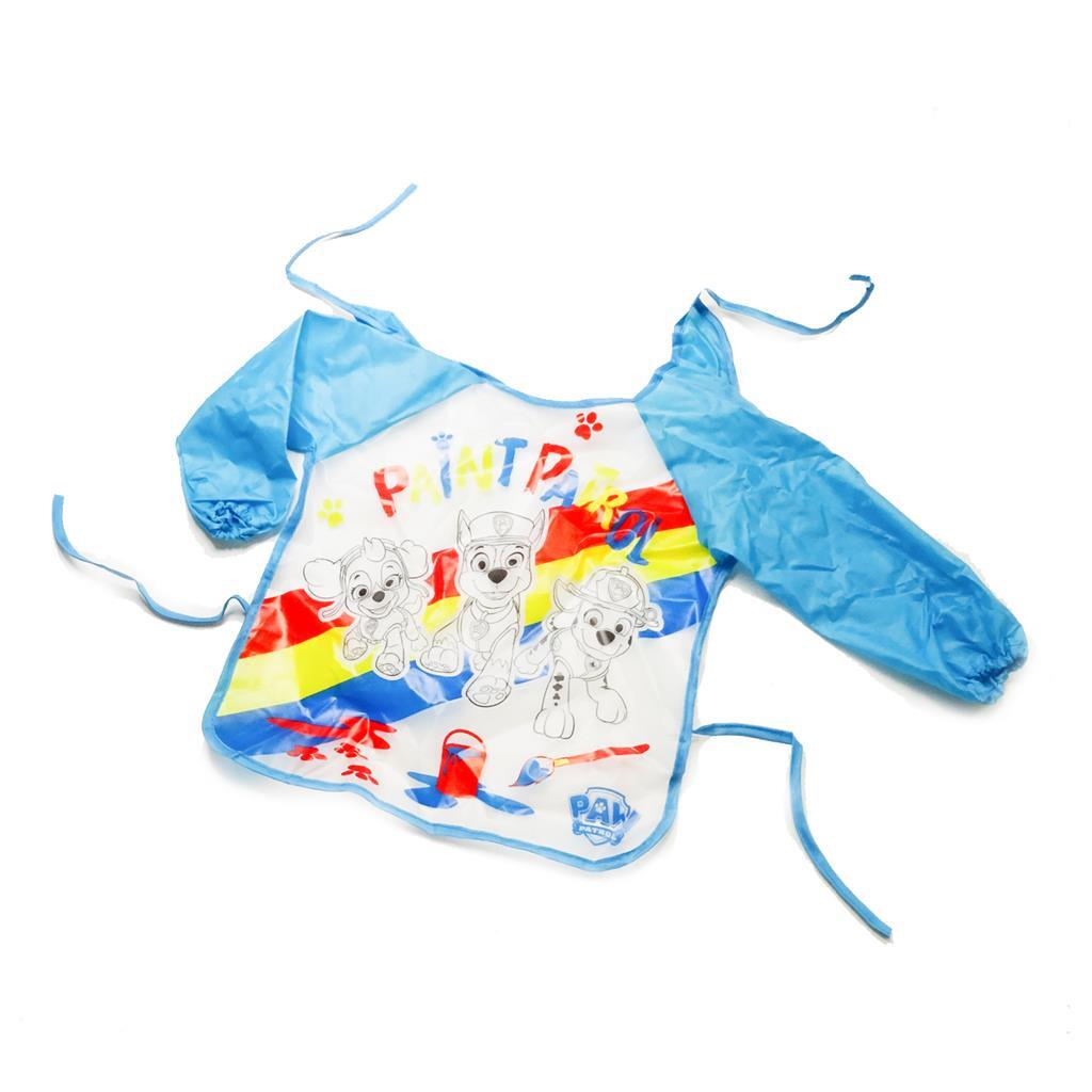 Paw patrol vingerverfset met schort blauw