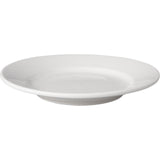 Mammoet bord brede rand budgeltline porselein wit 18cm set a 6 stuks