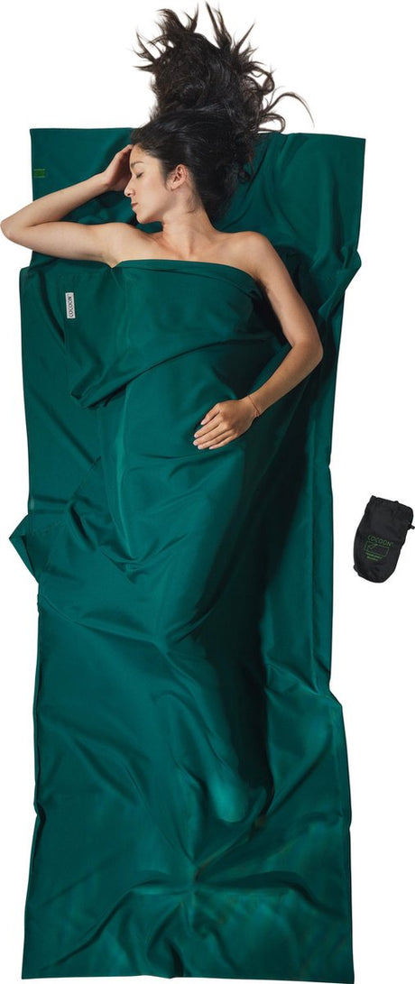 Cocoon travelsheet - lakenzak - microfiber - moss green