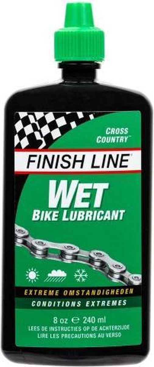 Finish line wet bike lubricant - 235 ml - voor extreme omstandigheden