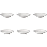 Mammoet bord diep budgetline 21,5 cm smalle rand porselein wit (set van 6 )