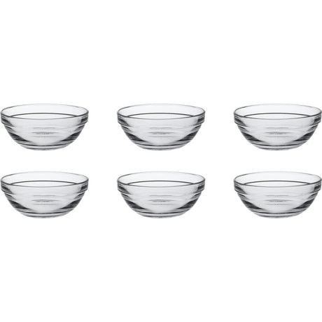 Duralex schaal lys rond stapelbaar 200ml hardglas 6 stuks 10,5x4.3cm