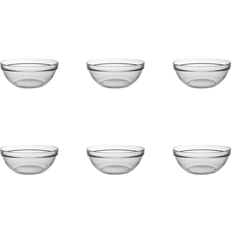 Duralex schaal lys stapelbaar rond 970ml hardglas 17cm 6 stuks