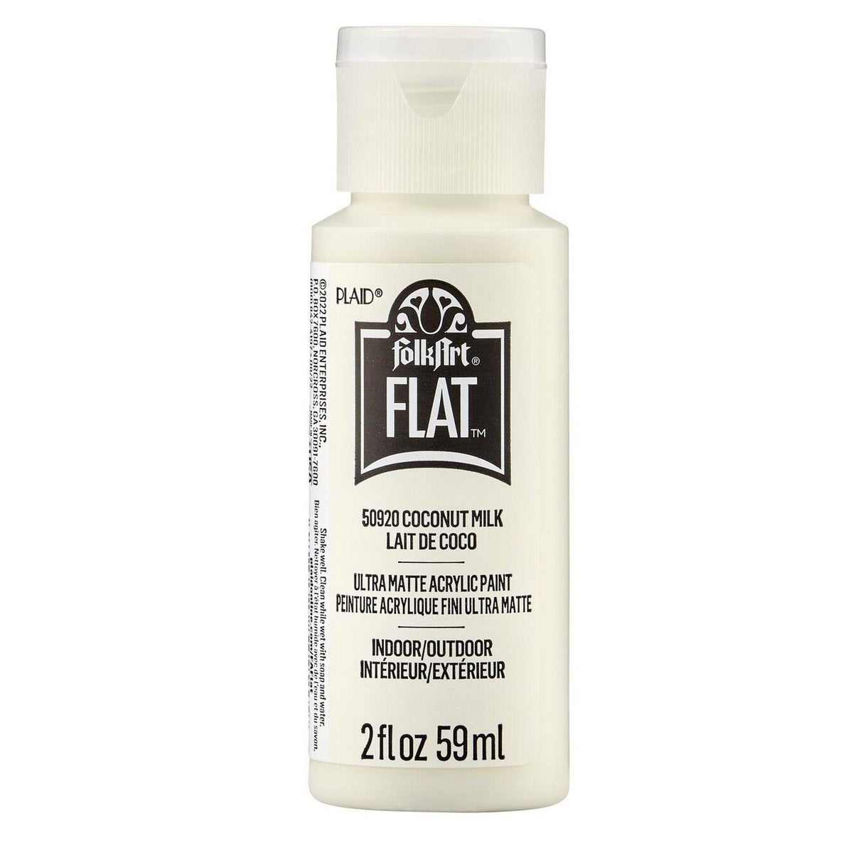 Folkart • flat ultra matte acrylic paint coconut milk 59ml