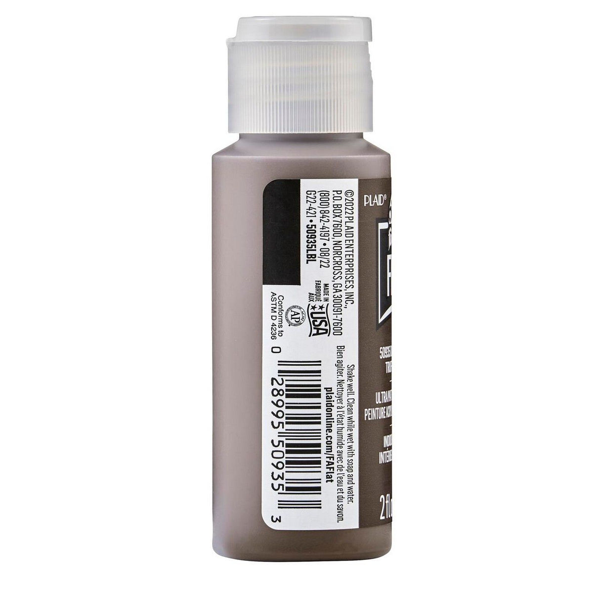 Folkart • flat ultra matte acrylic paint dark truffle 59ml