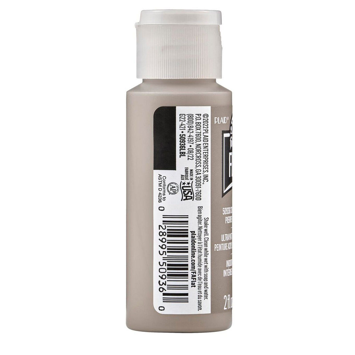 Folkart • flat ultra matte acrylic paint crushed stone 59ml