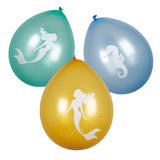 Boland ballonnen zeemeermin set a 6 stuks ø25cm