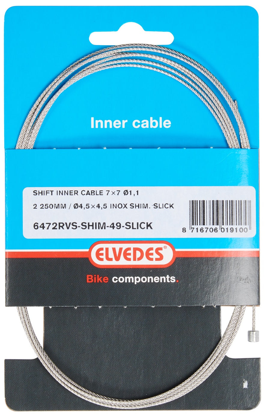 Elvedes schakel binnenk 2250mm RVS N-nip. 6472RVS-SHIM-49-SL