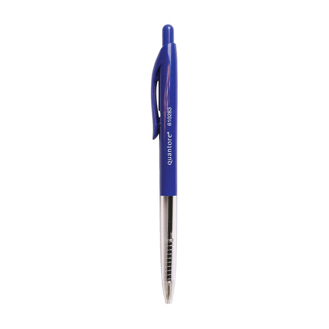 Quantore balpen drukknop blauw medium