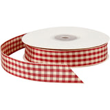 Creativ company https: www.cchobby.nl geruit-lint-b-20-mm-antiek-rood-wit-25-m-1-rol