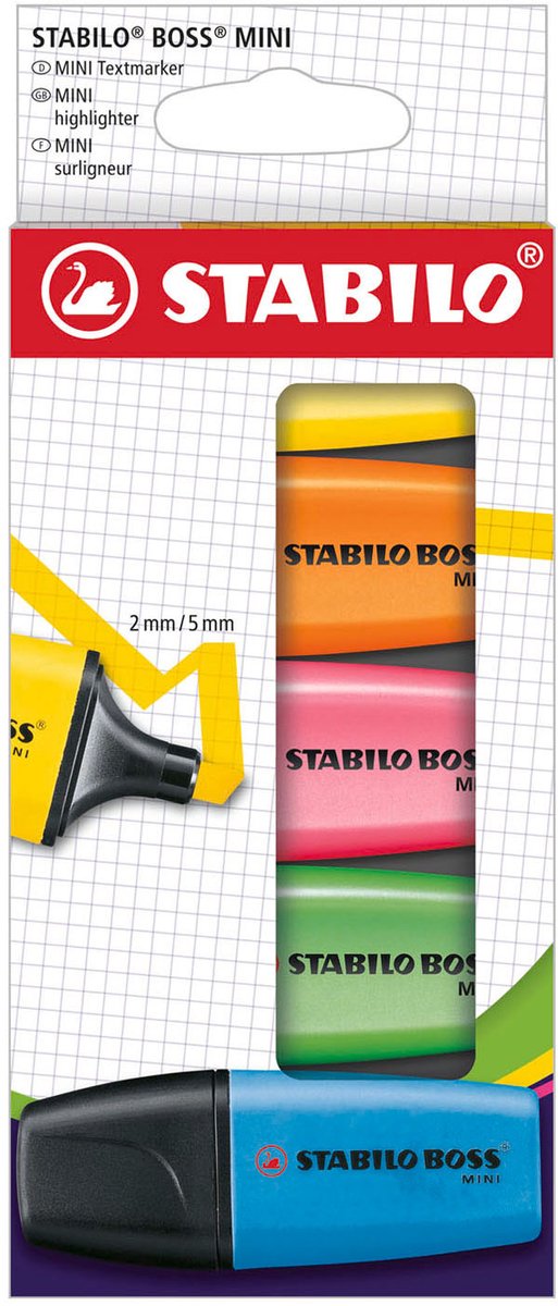 Stabilo boss mini markeerstiften - 5dlg.