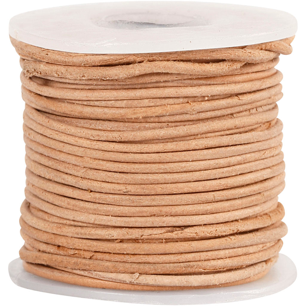 Creativ company http: www.cchobby.nl leerkoord-dikte-1-mm-naturel-10-m-1-rol