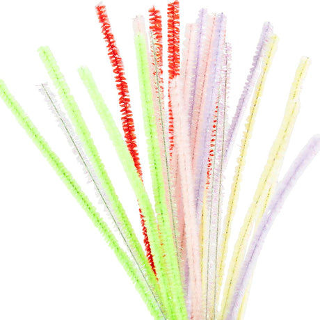 Creativ company http: www.cchobby.nl chenille-l-30-cm-dikte-6-mm-voorjaarskleuren-24-div-1-doos