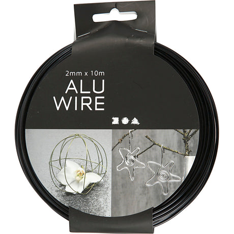 Creativ company http: www.cchobby.nl alu-draad-rond-dikte-2-mm-zwart-10-m-1-rol