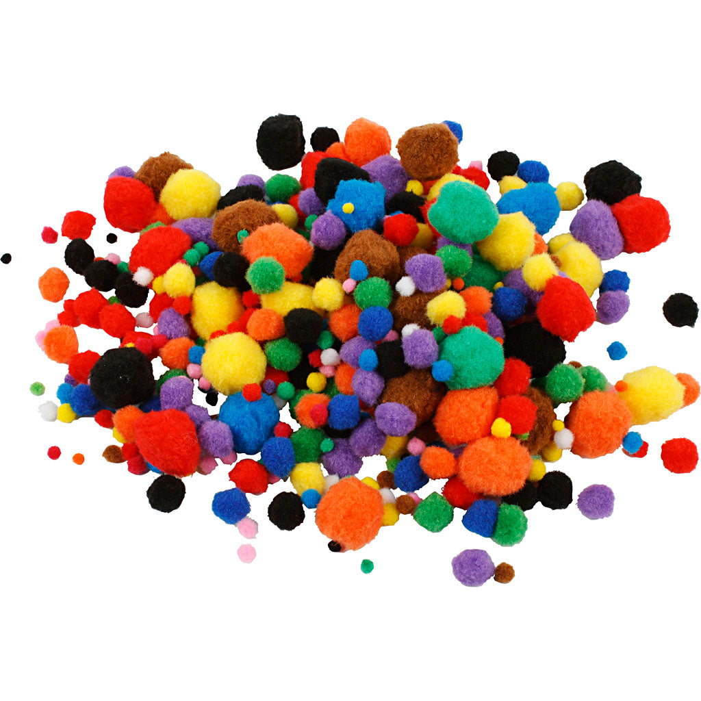 Creativ company https: www.cchobby.nl pompons-d-5-40-mm-ca-150-stuk-diverse-kleuren-42-gr-1-doos