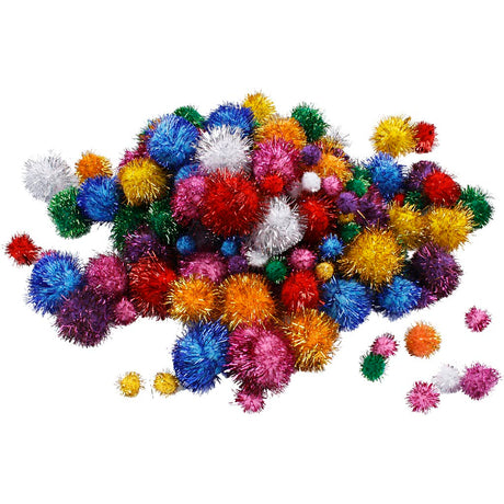 Creativ company https: www.cchobby.nl pompons-d-15-40-mm-glitter-ca-90-stuk-sterke-kleuren-62-gr-1-doos