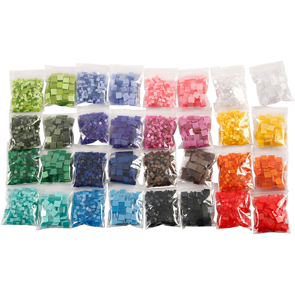 Creativ company https: www.cchobby.nl mini-mozaiek-afm-5x5-10x10-mm-dikte-2-mm-800-gr-32x25-gr-1-doos