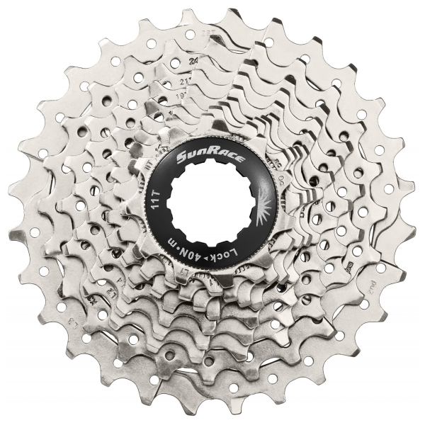 SunRace cassette 10 speed 11-28t. csrs0 zilver alu spider