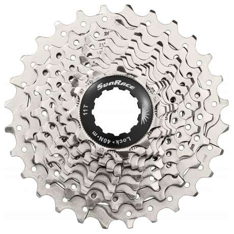 SunRace cassette 10 speed 11-28t. csrs0 zilver alu spider