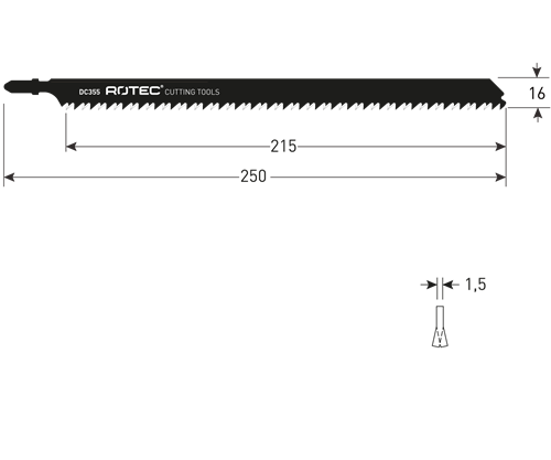 Rotec decoupeerzaagblad dc355 (2st)