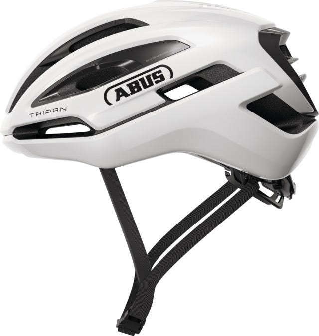 Abus fietshelm taipan shiny white l - 57-61 cm - wit - geschikt voor gebruik op gravel bikes - 295 g